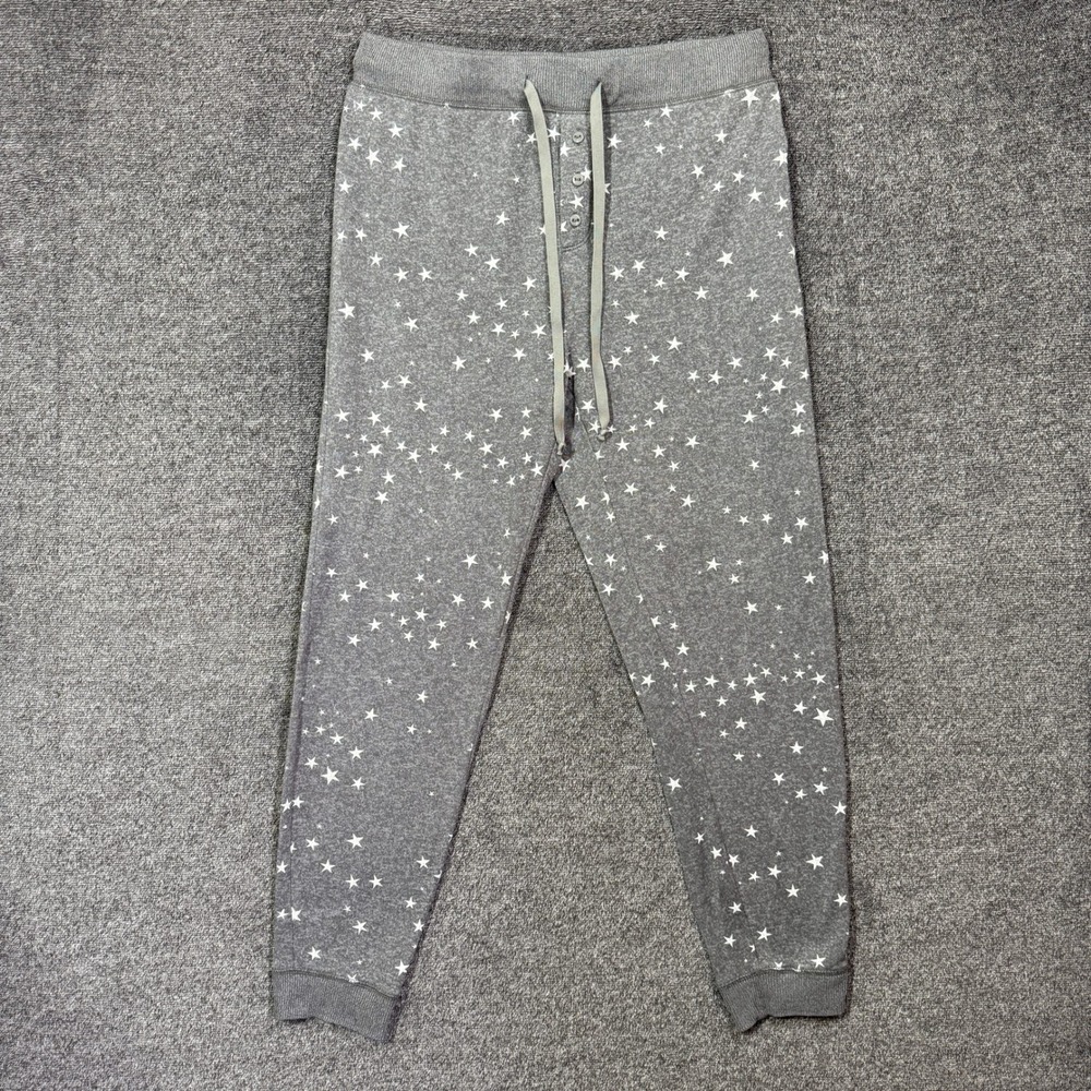 J.Crew Pajama Pants Size S Gray Star‎ Print Jogger Tencel Knit Lounge